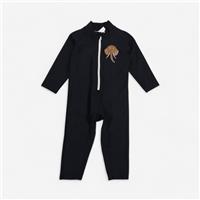 Mini Rodini, Black Swimsuit With Elephant, 4-5 Years 6F3D69404D8D/1