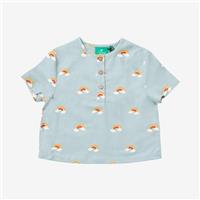 Little Green Radicals, Over The Rainbow Loose Short Sleeve Henley Top, 4-5 Ye...