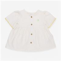 Marks And Spencer, Cream Ss Dress With Lemon Label , 3-6 Months 124524m/1