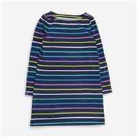 Lands End, Navy Striped Ls Dress, 6-7 Years 56B49B8D086F/1