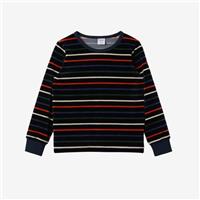 Polarn O. Pyret, Long Sleeve Velour Striped Top Sapphire, 4-5 Years 732585804...