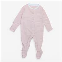 John Lewis, Sleepsuit Pink Stripe, 3-6 Months 078D3FECB737/1
