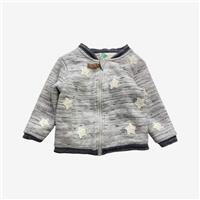 John Lewis, Grey Star Jersey Bomber, 6-9 Months 106160/1