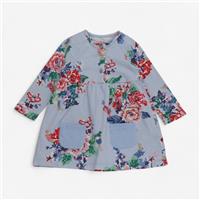 Joules, Dress Jersey Long Sleeve Blue Stripe With Floral P, 9-12 Months 8C27B...