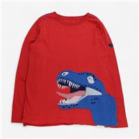 Joules, T-Shirt Ls Red Blue T-Rex, 10-11 Years CEED8C368830/1