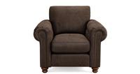 DFS Mossley Augustus Chocolate Combination Chesterfield Style Armchair RRP £579