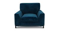 DFS Euphoria Royal Blue Sensual Velvet Armchair RRP £649