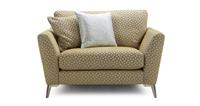 DFS Libby Silver Combination Basket Weave Loveseat Cuddler Sofa RRP £899