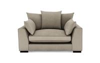 DFS Plush Stone Velvet Pillow Back Cuddler Sofa Loveseat RRP £689