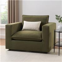 Dusk Boston Olive Velvet Loveseat RRP £465