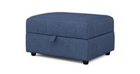 DFS Nissi Opera Blue Flat Weave Large Storage Footstool RRP £399