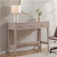 Dusk Sienna Dusty Mauve 3 Drawer Dressing Table Console RRP £179
