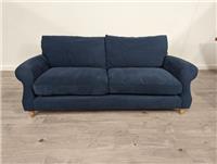 Marks and Spencer M&S Ashton Navy Chenille Large 3 Seater Sofa RRP £1199