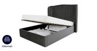 DFS Harmonia Grey Velvet Super King Ottoman Storage Bed RRP £899