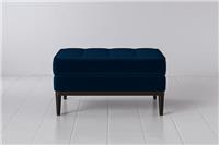 Swyft Model 02 Indigo Blue Eco Recycled Velvet Ottoman Footstool RRP £629