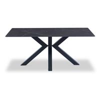 Roseland Furniture Earlsdon Black Sintered Stone 6-8 Seat Dining Table RRP &pound;550