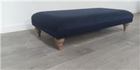 Marks and Spencer M&S Bench Footstool Navy Soft Plain Fabric RRP £449