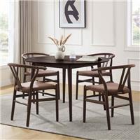 Dusk Heidi Walnut Stained Solid Oak 4-6 Seater Round Dining Table RRP £389