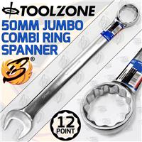50mm Combination Spanner Metric Jumbo Wrench Open & Ring Ended Combi Spanner CRV