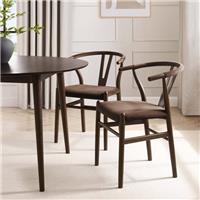 Dusk Jade Cappuccino Velvet Set of 2 Dining Chairs RRP £197