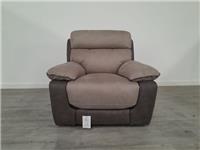 DFS Lorelai Arizona Silver Suede-Look Fabric Power Recliner Chair RRP £1139