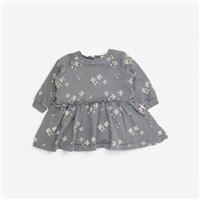 John Lewis, Grey Starry Bird Jersey Dress, 12-18 Months 122882M/1