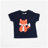 Jojo Maman Bb, Navy Fox Tee, 3-6 Months 123033M/3