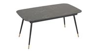 DFS Ore Black Ceramic & Brass 6-8 Seater Extending Dining Table RRP £999