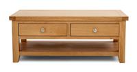 DFS Maud Oak 2 Drawer Storage Coffee Table RRP £399
