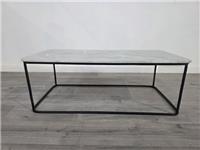 DFS Ollo Black Metal & White Ceramic Coffee Table RRP £399