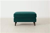 Swyft Model 10 Ottoman Footstool - Kingfisher Velvet RRP £599
