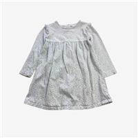 The White Company, Blue And White Floral Jersey Dress With Frill Shou, 18-24 ...