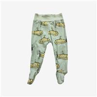 Bear And Babe, Green Yellow Submarine Leggings, 3-6 Months 105531/1