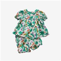 Marks And Spencer, White Jungle Blouse And Shorts, 3-6 Months 106620/1