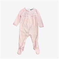 John Lewis, Pink Smocked Sleepsuit, 3-6 Months 121026/1