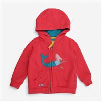 Frugi, Zip Hoody Pink With Mermaid, 6-12 Months 42E4A9A84C3F/2