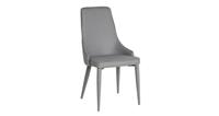 DFS Sottile Grey Faux Leather Set of 2 Dining Chairs RRP £358