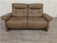 Stressless Mary Paloma Taupe Leather 2 Seater Sofa RRP £4189