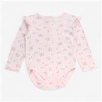Jojo Maman Bb, Bodysuit Pink Frill Shoulder With Floral Print, 18-24 Months...