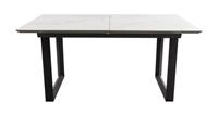 DFS Teno White Ceramic & Black Steel 6-8 Seater Extending Dining Table RRP £899
