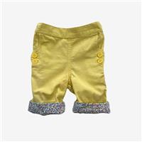 Jojo Maman Bb, Yellow Ditsy Cuff Trouser, 4-5 Years 104003/2