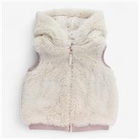 John Lewis, Gilet Cream Fluffy With Gold Spot Lining , 4-5 Years 634694C9240E/1