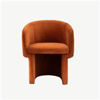 Arighi Bianchi Walcot Rust Fabric Tub Dining Chair RRP £910