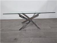 DFS Blade Chrome & Glass Coffee Table RRP £379