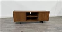 Arighi Bianchi Dark Oak & Black Metal TV Stand RRP £1019