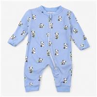 Jojo Maman Bb, Romper Jersey Blue Panda Print, Newborn 7E4DF4B034D8/2