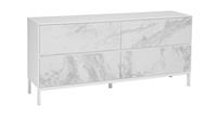 DFS Avant White Marble Effect Ceramic 4 Drawer Sideboard RRP £699