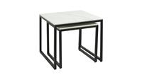 DFS Tina White & Black Set of Two Nesting Side Tables RRP £179