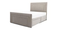 DFS Epoque Mink Velvet King Size 2 Drawer Storage Bedframe RRP £1399