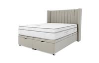 DFS Delphine Stone Velvet End Opening Ottoman Storage Double Bedframe RRP £1199